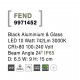 Black Aluminium & Glass LED 10 Watt 742Lm 3000K 100-240 Volt Beam Angle 24O IP65 D: 6.5 W: 9 H: 15 cm 