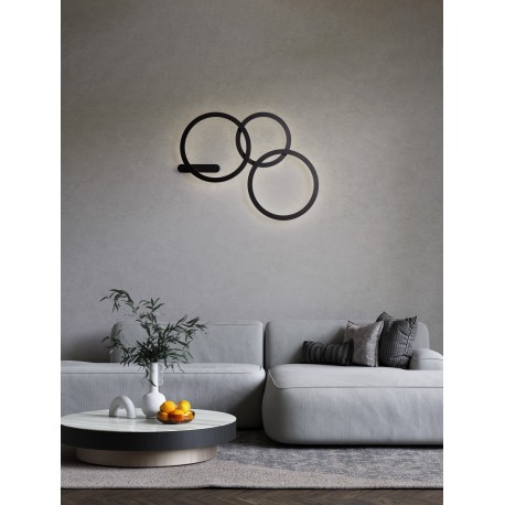 Sandy Black Aluminium & Acrylic LED 27 Watt 24Vdc 2014Lm 3000K IP20 Driver Excluded Compatible With code: 9980573 D: 40 W: 2.