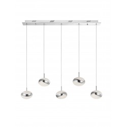 Led Pendant, Chrome,alumin & metal, 3000K, 40W, 80*9*140 