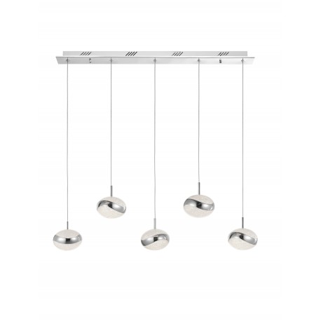 Led Pendant, Chrome,alumin & metal, 3000K, 40W, 80*9*140 