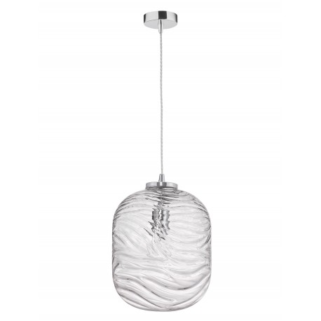 Pendant Light Clear Glass Chrome Finishing Metal E27 D24.5 H120 