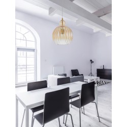 Pendant Light Champagn Shadow Glass Brass Finishing Metal E27 D28 H120 