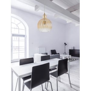 Pendant Light Champagn Shadow Glass Brass Finishing Metal E27 D28 H120 