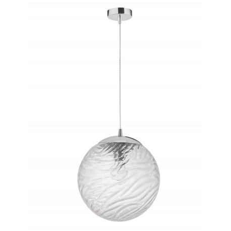 Pendant Light ClearGlass Chrome Finishing Metal E27 D30 H120 