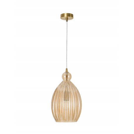 Pendant Light Champagn Glass Brass Finishing Metal E27 D23 H120 
