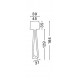 Natural Wood Sand White Shade Black Fabric Wire LED E27 1x12 Watt 230 Volt IP20 Bulb Excluded Cable Length: 200 cm L: 31 H 1: 35