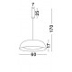 Triac Dimmable Black Aluminium Outside Copper Inside & Acrylic LED 41 Watt 230 Volt 3603Lm 3000K IP20 D: 58 H1: 17 H2: 170 cm 