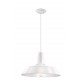 Shining White Steel Outside Matt White Inside White Fabric Wire LED E27 1x12 Watt 230 Volt IP20 Bulb Excluded D: 46 H1: 26 H2: 