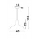 Shining White Steel Outside Matt White Inside White Fabric Wire LED E27 1x12 Watt 230 Volt IP20 Bulb Excluded D: 46 H1: 26 H2: 