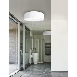Metal & Acrylic Diffuser Matt White Steel Outside Matt White Inside LED E27 3x12 Watt 230 Volt IP20 Bulb Excluded D: 48 H: 15 cm