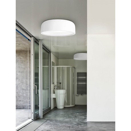 Metal & Acrylic Diffuser Matt White Steel Outside Matt White Inside LED E27 3x12 Watt 230 Volt IP20 Bulb Excluded D: 48 H: 15 cm