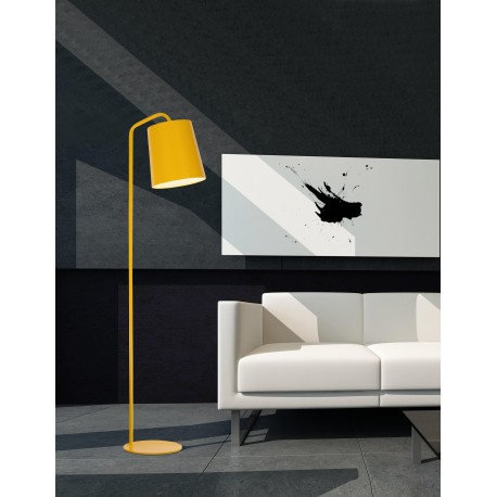 Matt Yellow Metal Outside Matt White Inside Black Fabric Wire LED E27 1x12 Watt 230 Volt IP20 Bulb Excluded Cable Length: 150 cm