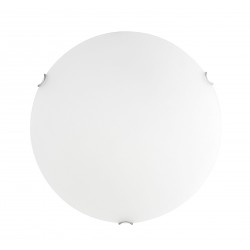 White Satinated Glass Chrome Metal LED E27 1x12 Watt 230 Volt IP20 Bulb Excluded Packing 6 pcs D: 30 H: 8 cm 