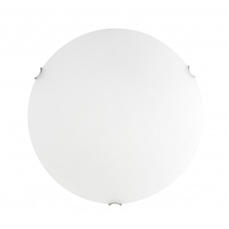 White Satinated Glass Chrome Metal LED E27 1x12 Watt 230 Volt IP20 Bulb Excluded Packing 6 pcs D: 30 H: 8 cm 