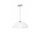 Chrome Metal White Wipe Technique Glass LED E27 1x12 Watt 230 Volt IP20 Bulb Excluded D: 30 H 1: 13 H 2: 100 cm 