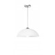 Chrome Metal White Wipe Technique Glass LED E27 1x12 Watt 230 Volt IP20 Bulb Excluded D: 40 H 1: 13 H 2: 100 cm 