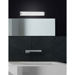 Opal Glass & Satin Nickel LED E14 3x5 Watt 230 Volt IP44 Bulb Excluded L: 50 W: 4 H: 8 cm 