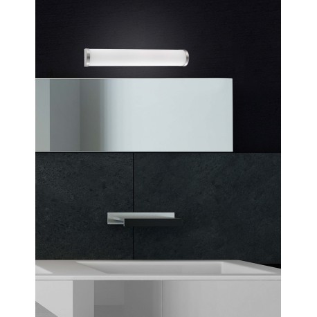 Opal Glass & Satin Nickel LED E14 3x5 Watt 230 Volt IP44 Bulb Excluded L: 50 W: 4 H: 8 cm 