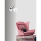 Opal Glass Satin Nickel Metal LED E14 1x5 Watt 230 Volt IP20 Bulb Excluded D: 8 W: 13 H: 10.5 cm Rotating & Adjustable 