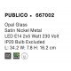 Opal Glass Satin Nickel Metal LED E14 2x5 Watt 230 Volt IP20 Bulb Excluded L: 34.2 W: 7.8 H: 16.2 cm Rotating & Adjustable 
