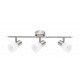 Opal Glass Satin Nickel Metal LED E14 3x5 Watt 230 Volt IP20 Bulb Excluded L: 52 W: 7.8 H: 16.2 cm Rotating & Adjustable 