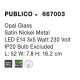 Opal Glass Satin Nickel Metal LED E14 3x5 Watt 230 Volt IP20 Bulb Excluded L: 52 W: 7.8 H: 16.2 cm Rotating & Adjustable 