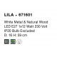 White Metal & Natural Wood LED E27 1x12 Watt 230 Volt IP20 Bulb Excluded Cable Length: 180 cm D: 16 H: 59 cm 