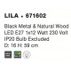 Black Metal & Natural Wood LED E27 1x12 Watt 230 Volt IP20 Bulb Excluded Cable Length: 180 cm D: 16 H: 59 cm 