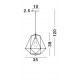 Black Metal LED E27 1x12 Watt 230 Volt IP20 Bulb Excluded D: 35 H1: 38 H2: 120 cm Adjustable height 
