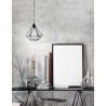 Black Metal LED E27 1x12 Watt 230 Volt IP20 Bulb Excluded D: 20 H1: 18.5 H2: 120 cm Adjustable height