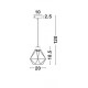 Black Metal LED E27 1x12 Watt 230 Volt IP20 Bulb Excluded D: 20 H1: 18.5 H2: 120 cm Adjustable height 