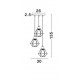 Black Metal LED E27 3x12 Watt 230 Volt IP20 Bulb Excluded D: 30 H: 135 cm Adjustable height 