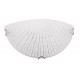 White & Clear Structured Glass Chrome Metal LED E27 1x12 Watt 230 Volt IP20 Bulb Excluded L: 30 W: 8 H: 15 cm 