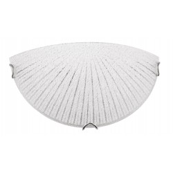 White & Clear Structured Glass Chrome Metal LED E27 1x12 Watt 230 Volt IP20 Bulb Excluded L: 30 W: 8 H: 15 cm 