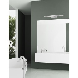 Chrome Aluminium & Acrylic LED 12 Watt 230 Volt 874Lm 3000K IP44 L: 49 W 1: 3 W 2: 9 H: 6.5 cm 