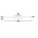 Chrome Aluminium & Acrylic LED 12 Watt 230 Volt 874Lm 3000K IP44 L: 49 W 1: 3 W 2: 9 H: 6.5 cm 