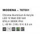 Chrome Aluminium & Acrylic LED 12 Watt 230 Volt 874Lm 3000K IP44 L: 49 W 1: 3 W 2: 9 H: 6.5 cm 