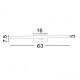 Chrome Aluminium & Acrylic LED 18 Watt 230 Volt 1513Lm 3000K IP44 L: 63 W 1: 3 W 2: 9 H: 7.5 cm 