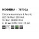 Chrome Aluminium & Acrylic LED 18 Watt 230 Volt 1513Lm 3000K IP44 L: 63 W 1: 3 W 2: 9 H: 7.5 cm 