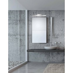 Chrome Aluminium & Acrylic LED 12 Watt 230 Volt 874Lm 3000K IP44 L: 49 W 1: 3 W 2: 7.5 H: 6.5 cm 