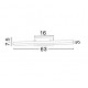 Chrome Aluminium & Acrylic LED 18 Watt 230 Volt 1513Lm 3000K IP44 L: 63 W 1: 3 W 2: 7.5 H: 7.5 cm 