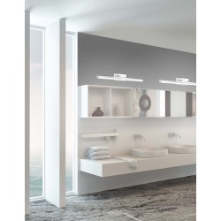 Chrome Aluminium & Acrylic LED 18 Watt 230 Volt 1922Lm 3000K IP44 L: 63 W 1: 3 W 2: 7.5 H: 7.5 cm 