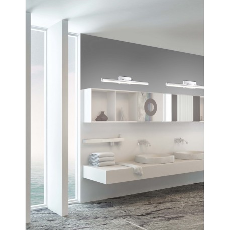 Chrome Aluminium & Acrylic LED 18 Watt 230 Volt 1922Lm 3000K IP44 L: 63 W 1: 3 W 2: 7.5 H: 7.5 cm 