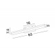 Chrome Aluminium & Acrylic LED 18 Watt 230 Volt 1922Lm 3000K IP44 L: 63 W 1: 3 W 2: 7.5 H: 7.5 cm 