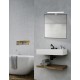 Chrome Aluminium & Acrylic LED 12 Watt 230 Volt 1174Lm 3000K IP44 L: 49 W1: 3 W2: 6.5 H: 6.5 cm 
