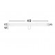 Chrome Aluminium & Acrylic LED 12 Watt 230 Volt 1174Lm 3000K IP44 L: 49 W1: 3 W2: 6.5 H: 6.5 cm 
