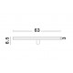 Chrome Aluminium & Acrylic LED 18 Watt 230 Volt 1922Lm 3000K IP44 L: 63 W1: 3 W2: 6.5 H: 6.5 cm 