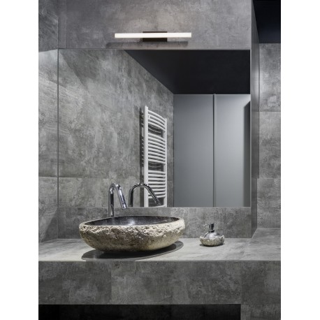Black Aluminium & Acrylic LED 12 Watt 230 Volt 1174Lm 3000K IP44 L: 49 W: 7.5 H: 6.5 cm 