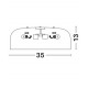 Metal & Acrylic Diffuser Matt Black Outside Matt White Inside LED E27 2x12 Watt 230 Volt IP20 Bulb Excluded D: 35 H: 13 cm 
