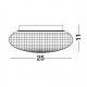 Smoke Chrome Glass Black Metal LED E27 1x12 Watt 230 Volt IP44 Bulb Excluded D: 25 H: 11 cm 